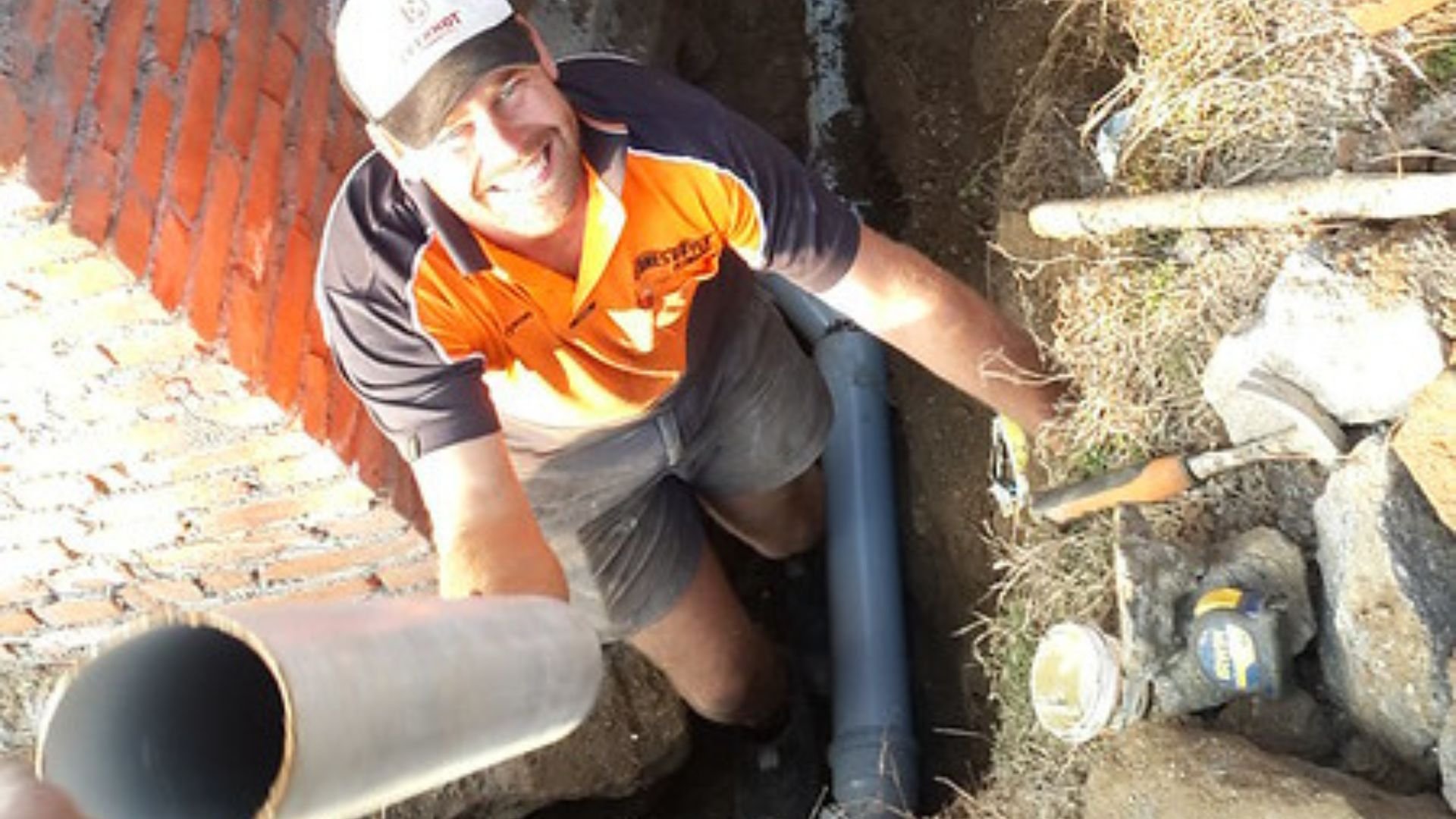 IWSH plumber installing pipe