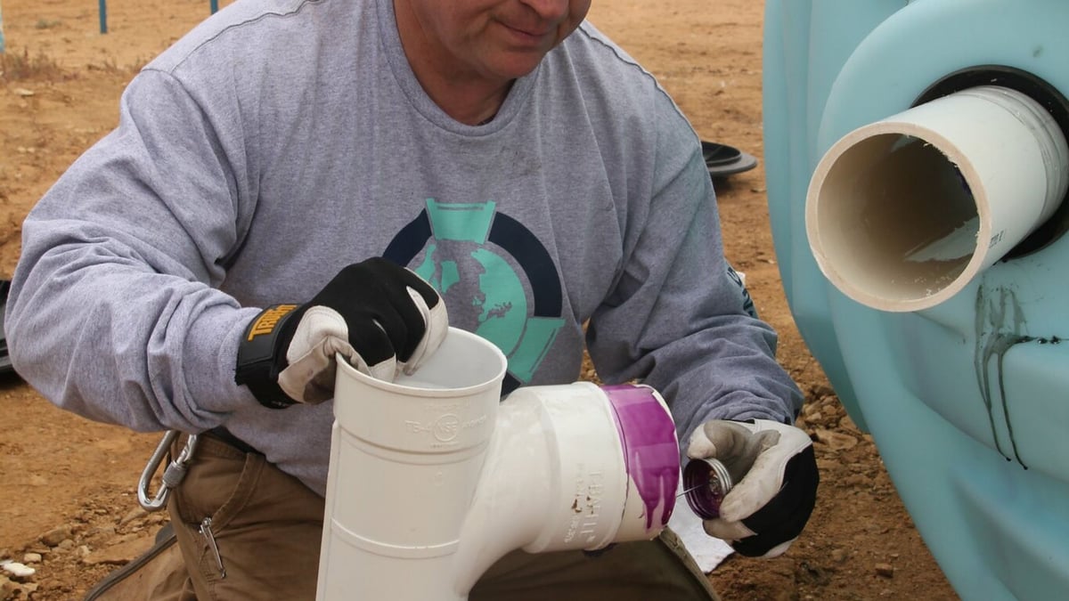 IWSH plumber connects pipe